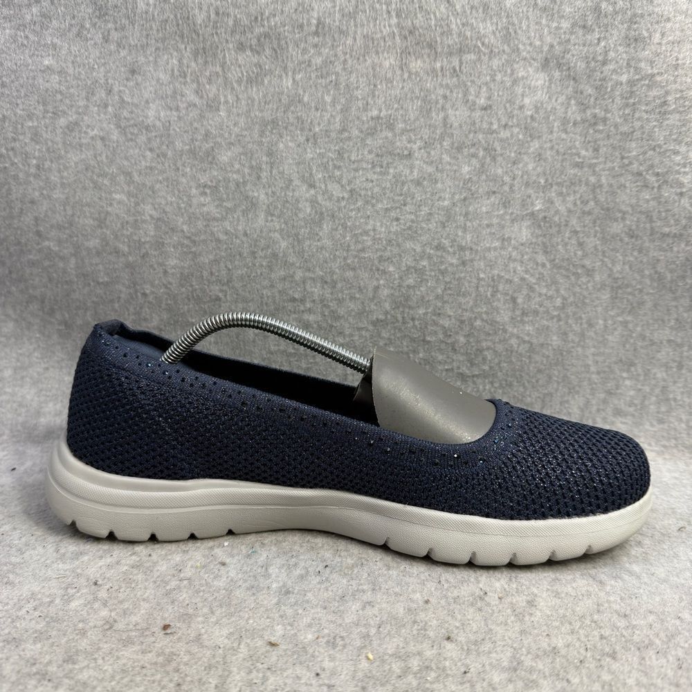 Skechers Shoes Womens Size 9.5 Blue Memory Foam Slip On Comfort Walking Sneakers - Picture 6 of 10